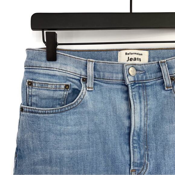 REFORMATION Claudia High Relaxed Jean Blue Denim 28 - Picture 3 of 11